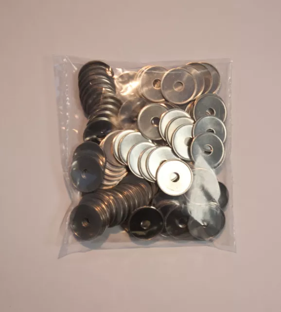 Alumünzen, 23,25x1,5mm, gelocht, 100 Stück, Wertmarke, Einkaufswagenchip