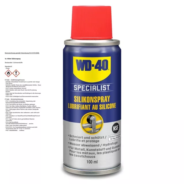 WD-40 SPECIALIST 100 ml HOCHLEISTUNGS-SILIKONSPRAY SCHMIERMITTEL TRENNMITTEL