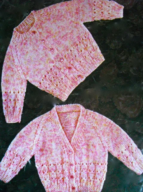 0210 Baby's Cardigan DK 17-20" - Vintage Knitting Pattern Reprint