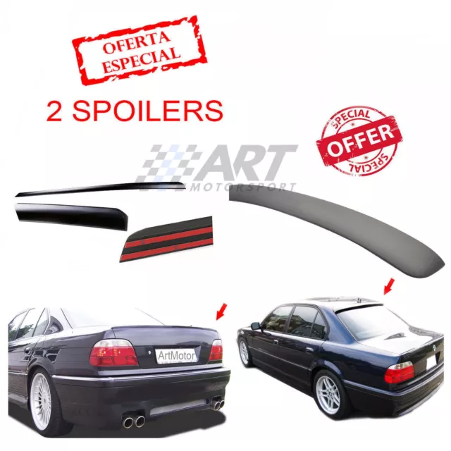 Aleron de techo plástico Abs + spoiler de maletero en poliuretano para Bmw E38