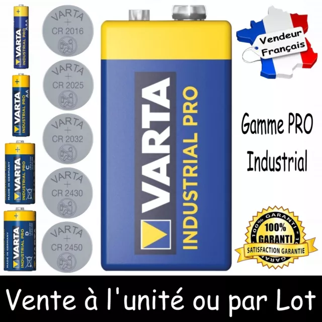 Piles 9V 6LR61 VARTA Dispo aussi LR03 LR6 LR14 LR20 CR 2016 2025 2032 2430 2450