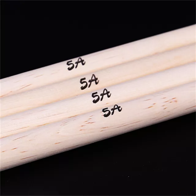 2Pair 5A Maple Wood Lightweight Endearing Music Oval Tip Drumsticks Drum Sticks 3