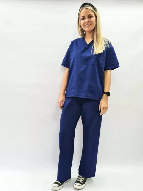 Unisex Medical Health Work Reversible Scrubs Suit Uniform Hospital Doctor Nurse