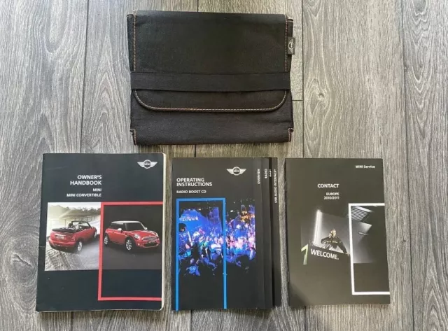 Mini Hatch & Convertible Owners Handbook User Manual & Wallet R57 R56 2007-2012