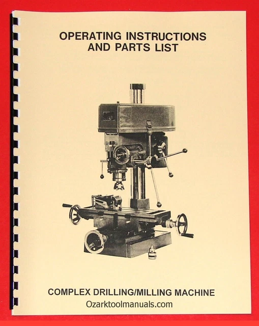 JET16 DRILL MILLING Machine Owners Instructions Service Parts Manual