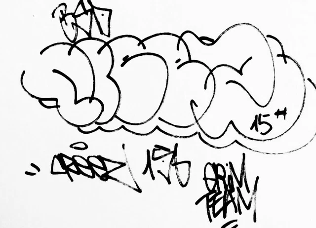 Blackbook StreetArt 29x29cm – 1994, Signé ZENOY, JONONE, MODE2, BANDO, PRO176, EYONE