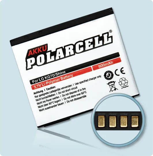 polarcell LG LGIP-470A sppl00857 800mAh Li-Poly hochleistungs-akku BATTERIA