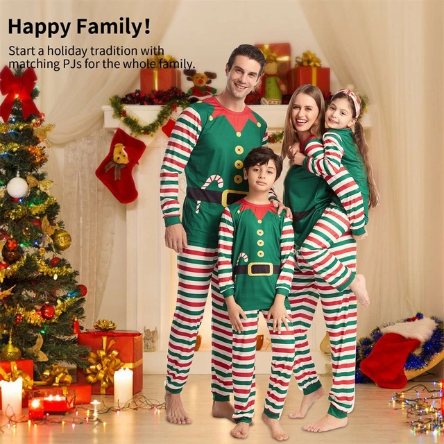 Kids Clothe Tracksuit Nightwear Christmas Pajamas Set Holiday PJs Sleepwear