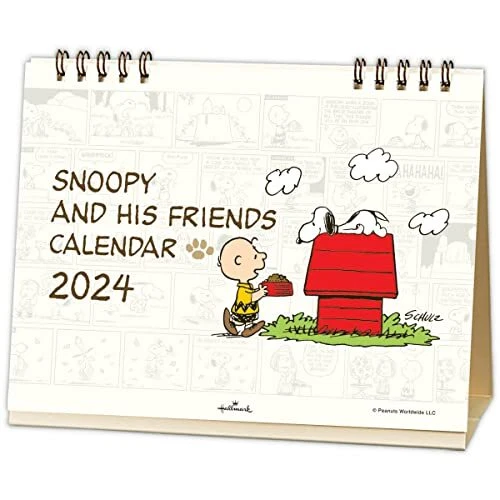 JAPAN HALLMARK SNOOPY 2024 Calendar Desktop 824310 [Size] 145 x 135 x