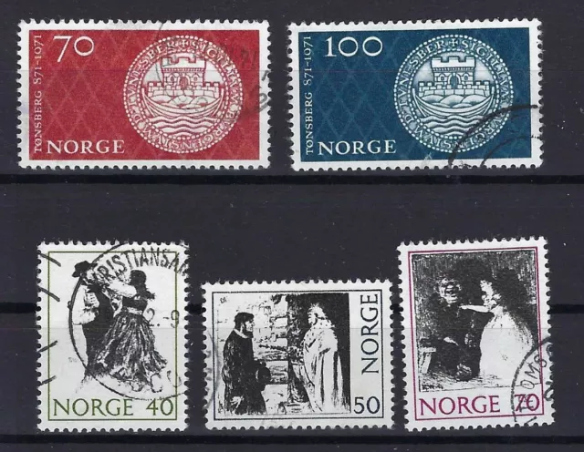 Norwegen Lot aus dem Jahr 1971 MiNr. 619-620 und 630-632 gestempelt, used