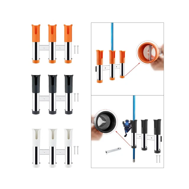 3 Tube Fishing Rod Holder Pole Rest Fishing Pole Rack for Room Truck Marine
