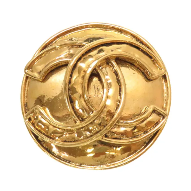 AUTHENTIC CHANEL CC Mark Rhinestone Brooch Gold Metallic #36632232 $446.00  - PicClick