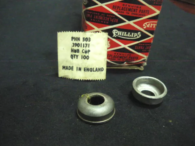 Vintage RALEIGH - PHILLIPS Bicycle bike 1 pair cones cups for rear Hub NOS 1960s