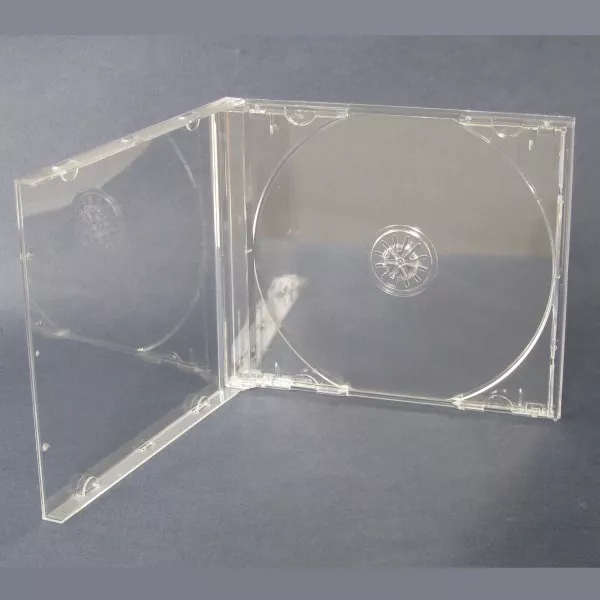 50 CUSTODIE JEWEL CASE TRASPARENTI CLEAR per CD DVD vergini PER verbatim BOX24