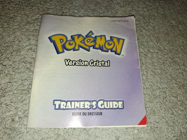 Notice/manuel Pokémon Version Cristal Game Boy Color - Année 2004, état Correct (jeu Non Inclus)
