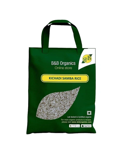 Organischer und natürlicher Khichdi Samba-Reis Packung mit 3 kg