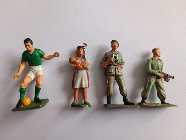 Lot De Figurines Anciennes Starlux Indiennes - Jouet Vintage De Collection - Fabrication Française