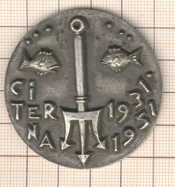 Medaille Silber Compagnie Maritime Citerna 1931-1951 Par Duroux