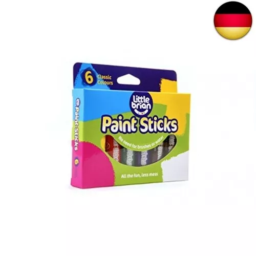 Little Brian LBPS10CA6 Paint Sticks Malstifte, Klassische Farben (6er Pack)