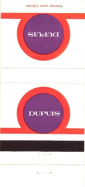 Montreal Trois-Rivières Quebec Canada Dupuis Vintage Matchbook Cover