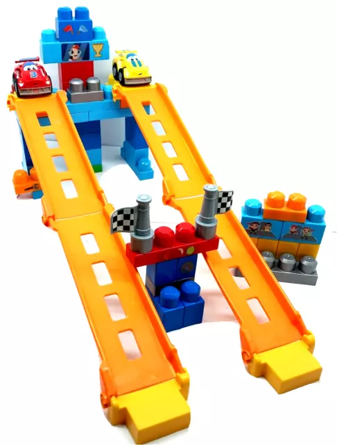 Mega Bloks First Builders Fast Tracks Raceway 50 Pieces Bricks Blocks