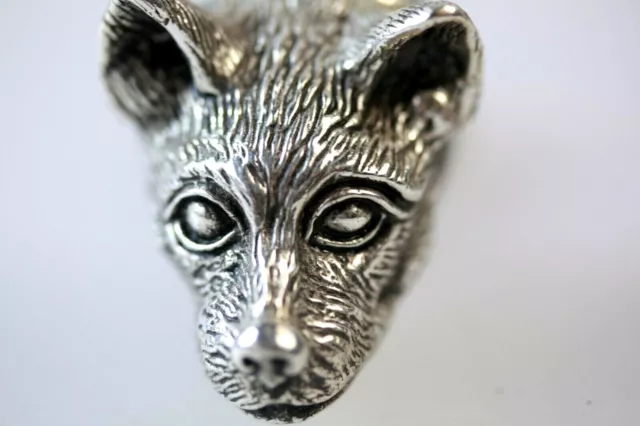 Fox Head Silver Plated Match Vesta Case