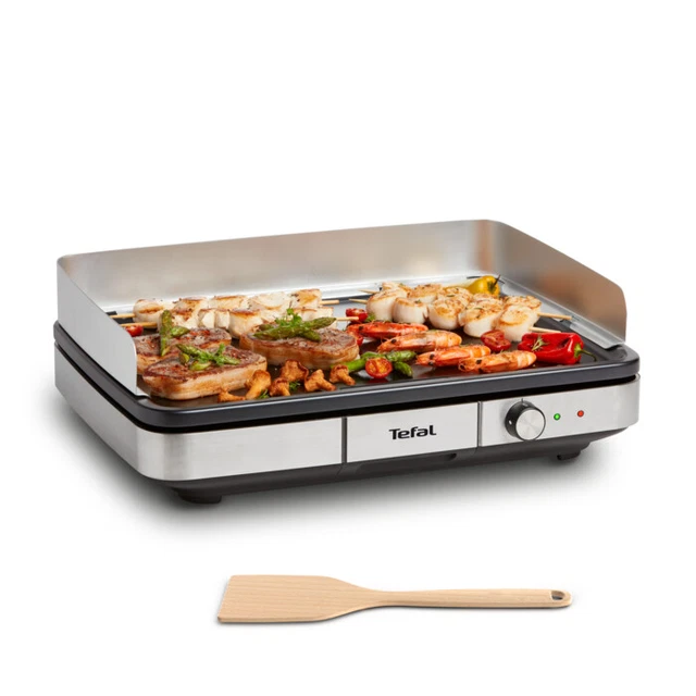 Tefal CB690D Tischgrill im Teppanyaki Stil Maxi Plancha starken 2300W Leistung