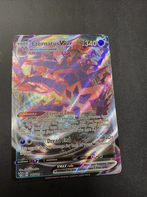 Carta Pokémon ETERNATUS VMAX 117/189 - Expansión Darkness Ablaze, Individual, Coleccionable, Juego De Cartas
