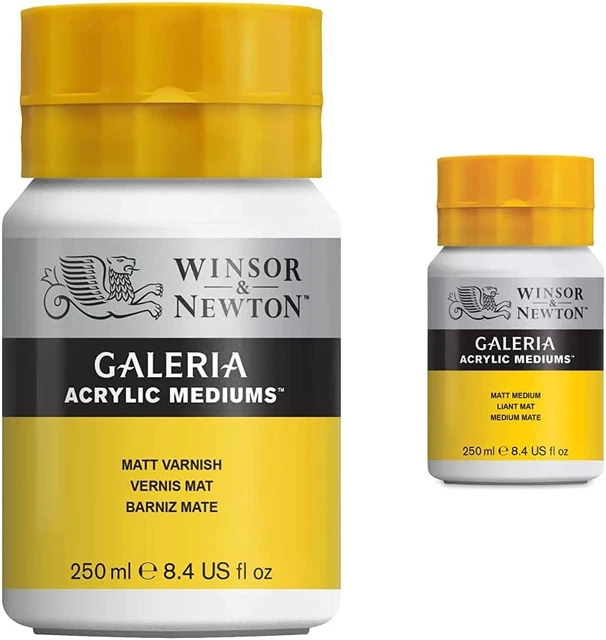 Barniz mate de galería Winsor & Newton 3040802 - 250 ml y 3040821 galería medios mate