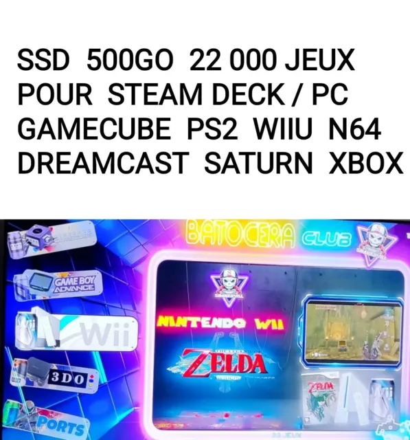 Ssd Recalbox Steam Deck Ou Pc 30 000 Jeux  Batocera Console Dreamcast Gamecube..