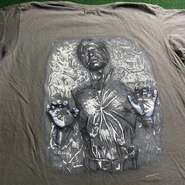 Vintage Star Wars Shirt Mens XL Gray 90S Han Solo Empire Strikes Back 1996 Tee