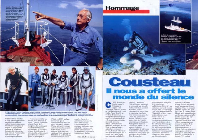 Coupure de presse Clipping 1997 Jacques Yves Cousteau     (4 pages)