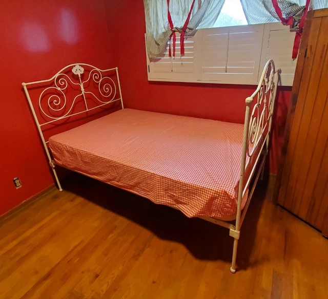 Iron Bed 1800's Victorian Antique Americana Countrt with custom bunk base