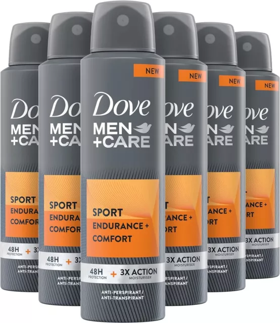 DOVE MEN+CARE DEODORANTE SPRAY SPORT ENDURANCE, CON 1/4 DI CREMA IDRATANTE 150ml