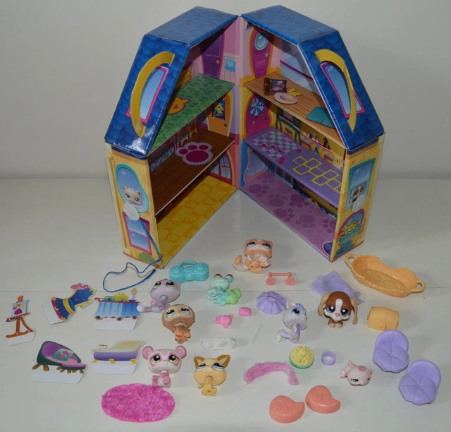PETS HOUSE MAISON carton KMART 9 animaux My Littlest Pet shop LPS