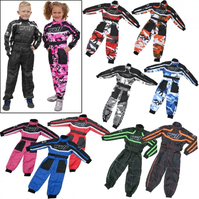 Wulfsport Cub Camo Kids Motocross Motorbike Kart Race Suit MX Off Road Junior