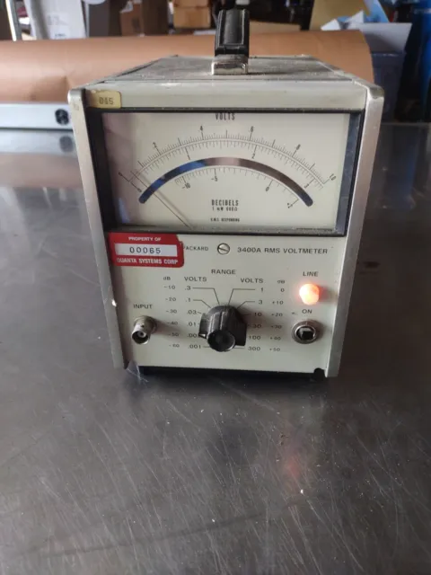 HP Hewlett Packard 3400A RMS Voltmeter - Vintage!