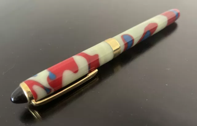 Recife Collectable Pen Jade Red Blue Ballpoint Excellent