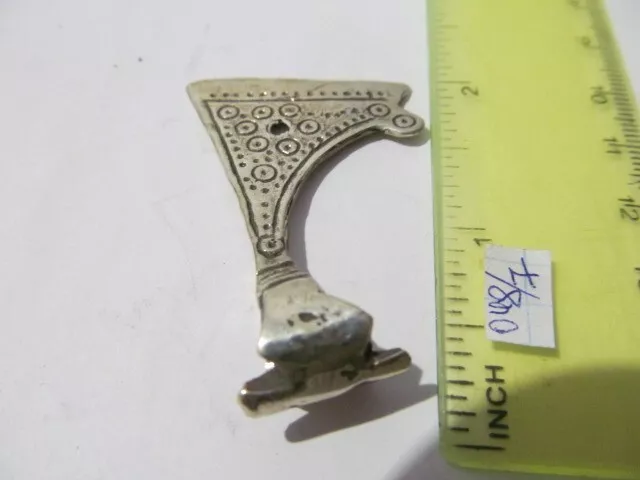 Ancient silver amulet of the warrior "Axe" Vikings 9-10 AD № 048/7 (copy) 3