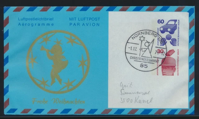 Lufthansa Flugpost airmail Berlin Privatganzsache SST Nürnberg Christkindlmarkt