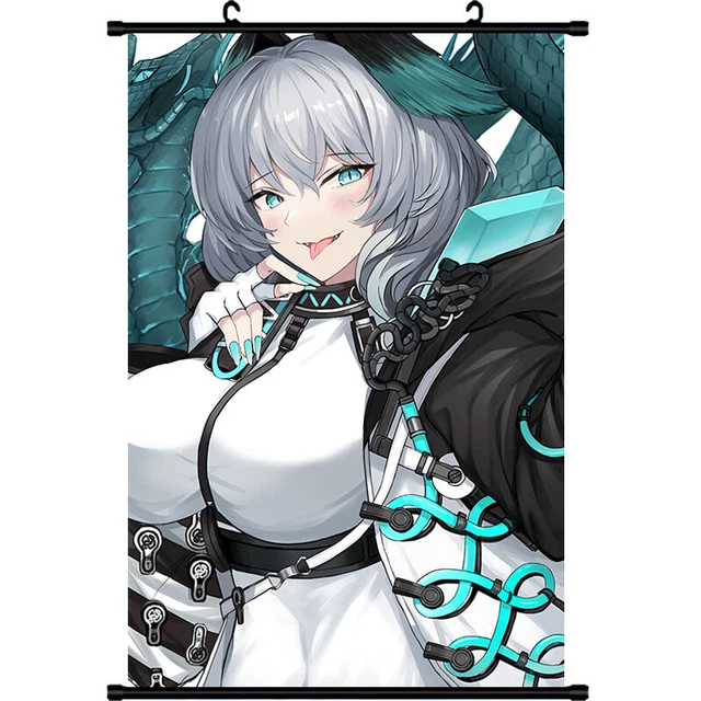 arknights ho'olheyak Cosplay HD Home Decor Scroll Painting Wall Art 60X90cm