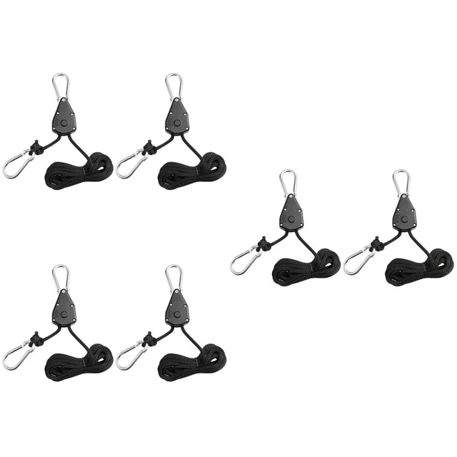6 Pcs Wachsen Licht Kleiderbügel Interne Getriebe Ratschen Pulley Seil Aufhänger 3