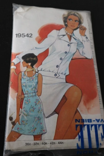 Patron De Couture Vintage ELLE VA BIEN : Chemisier Et Jupe Tailles 38 à 50 - Occasion