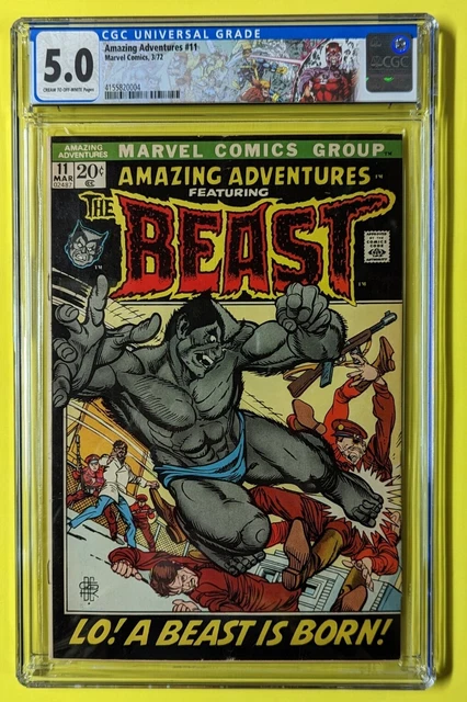 Amazing Adventures #11 CGC 5.0 1st FURRY BEAST  (Marvel 1972) Key issue! CUSTOM