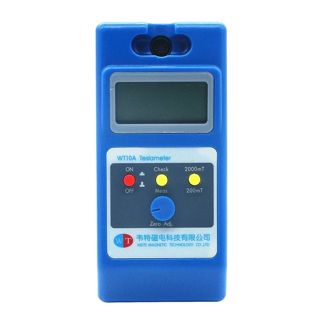 Gauß Meter WT10A 0 ~ 2000mT 260g Digital Mit DC-Adapter 148 mm × 70 mm × 25 m
