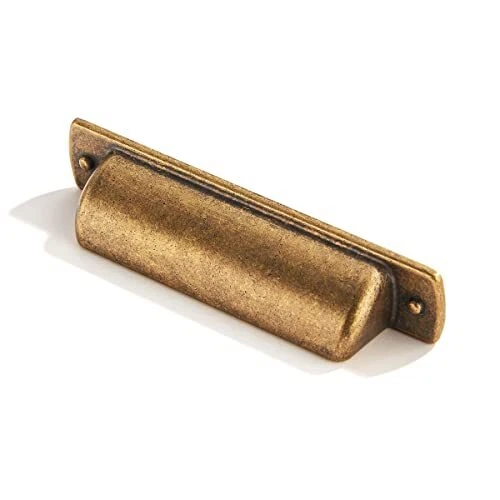khtumeware 10 Pack 3" Drawer Pulls Antique Brass Cabinet Cup Pulls Kitchen Ha...