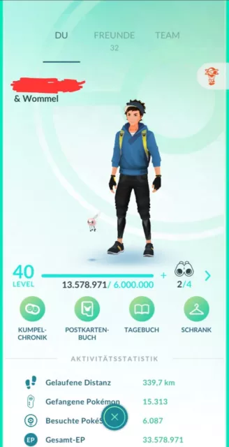 ⚠️ Pokémon Go Level 40 Shinys 100% iv Pokemon's Team wählbar Freunde Neu LVL Acc