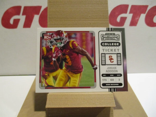 Jordan Addison 2023 Panini Contenders Draft Picks College Ticket #14 RC