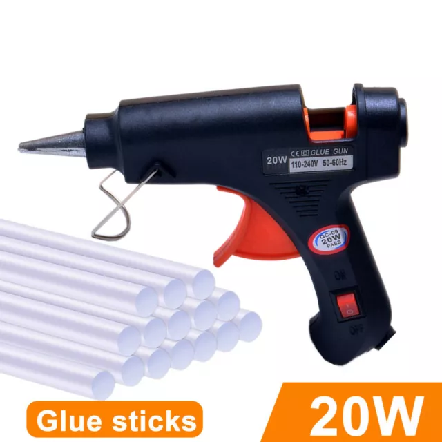 20W Hot Melt Glue Gun with 7mm Glue Stick Mini Electric Heat Repair Tools DIY