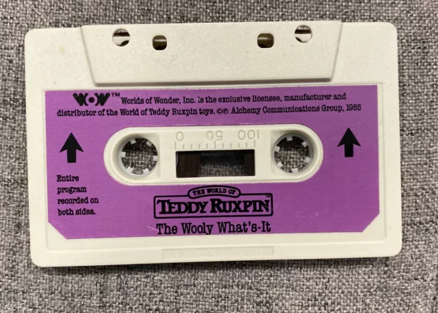 Vintage Teddy Ruxpin The Wooly Whats It Cassette Tape Worlds Of Wonder